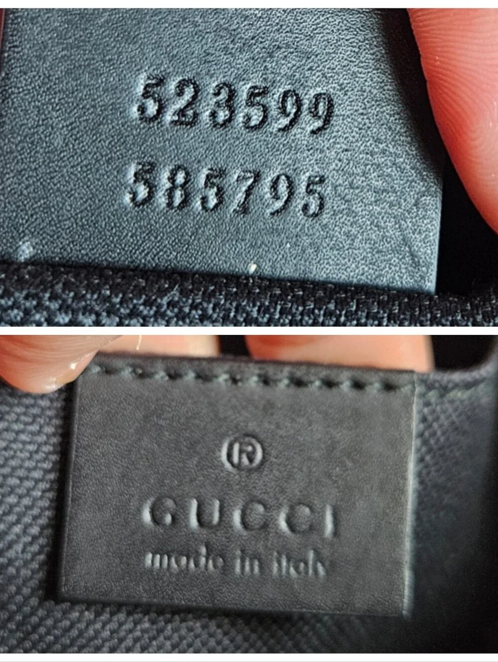 Authentic Gucci GG Supreme Shoulder Bag Black #4401M